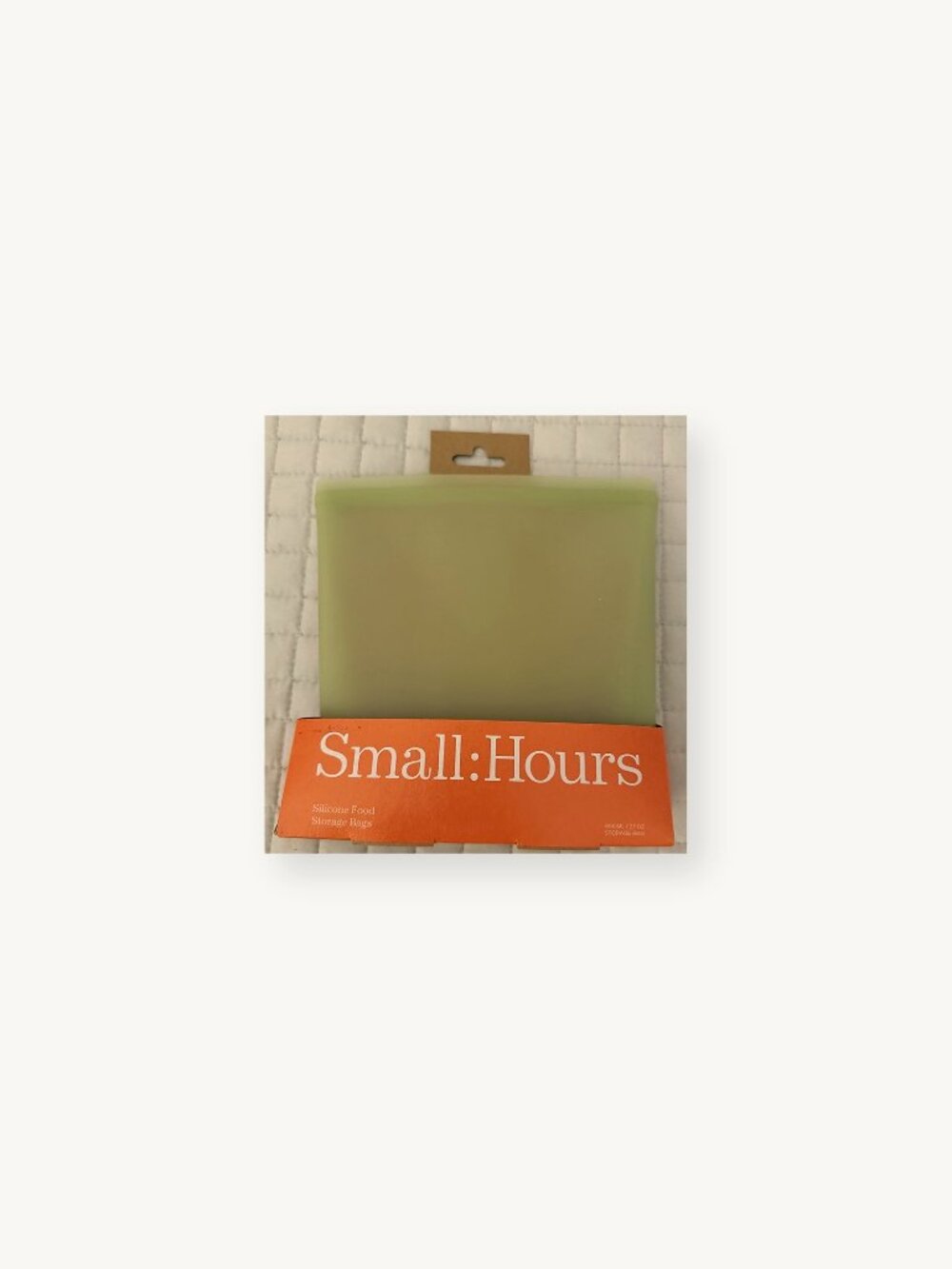 NWT Small:Hours Reusable Silicone Food Storage Bags Set of 2 Green NIB
